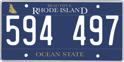 RI license plate 594497