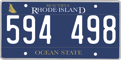 RI license plate 594498