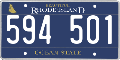 RI license plate 594501