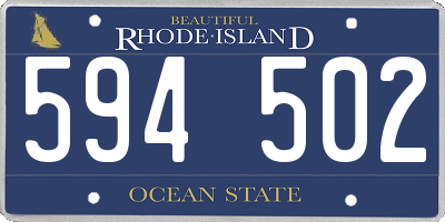 RI license plate 594502