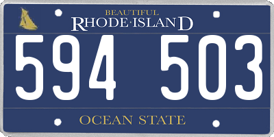 RI license plate 594503