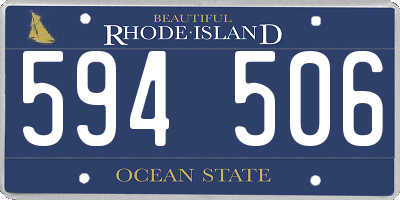 RI license plate 594506