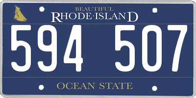 RI license plate 594507