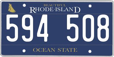 RI license plate 594508