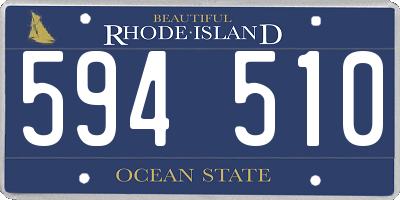 RI license plate 594510