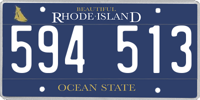 RI license plate 594513