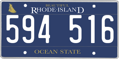 RI license plate 594516