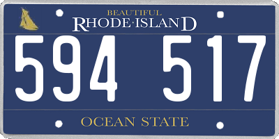 RI license plate 594517