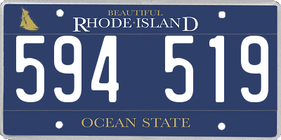 RI license plate 594519