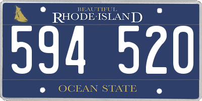 RI license plate 594520