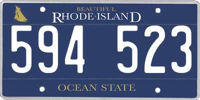 RI license plate 594523