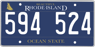 RI license plate 594524