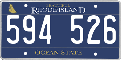 RI license plate 594526