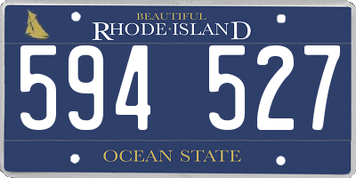 RI license plate 594527