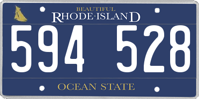 RI license plate 594528
