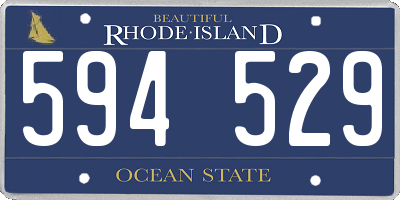 RI license plate 594529