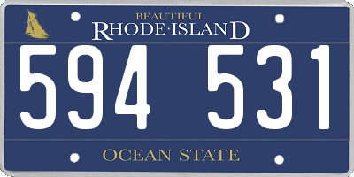 RI license plate 594531