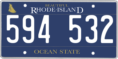 RI license plate 594532