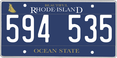 RI license plate 594535