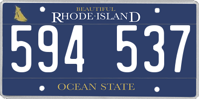 RI license plate 594537