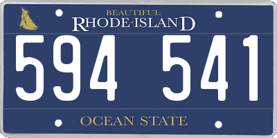 RI license plate 594541