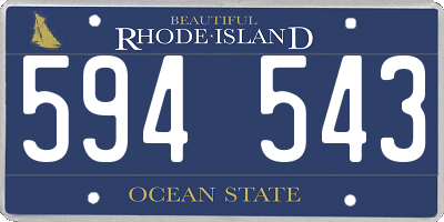RI license plate 594543