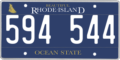 RI license plate 594544