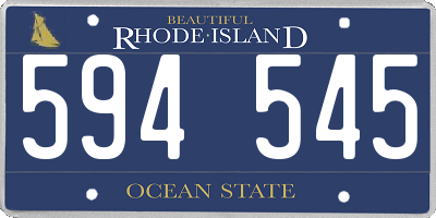 RI license plate 594545