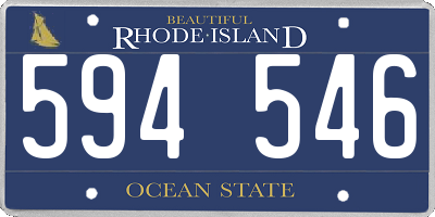RI license plate 594546