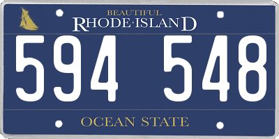 RI license plate 594548