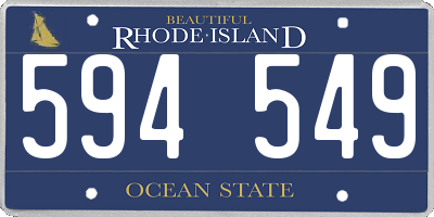 RI license plate 594549
