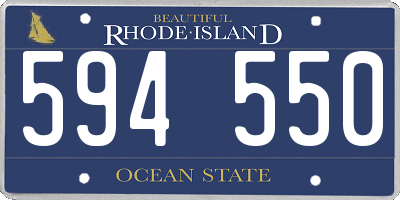 RI license plate 594550