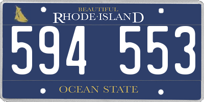 RI license plate 594553