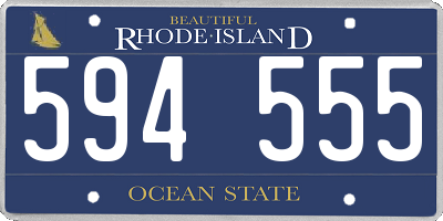 RI license plate 594555