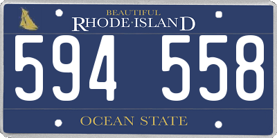 RI license plate 594558