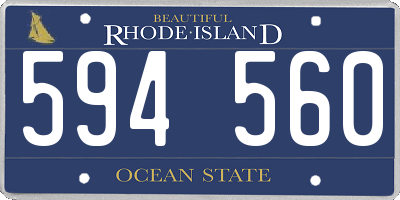 RI license plate 594560
