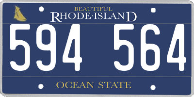 RI license plate 594564