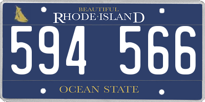 RI license plate 594566