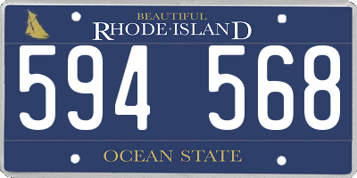 RI license plate 594568