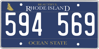 RI license plate 594569