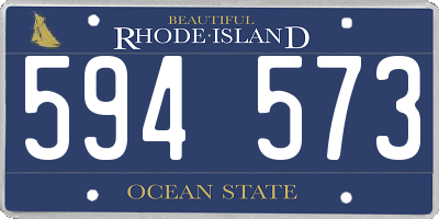 RI license plate 594573