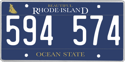 RI license plate 594574