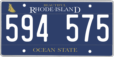 RI license plate 594575