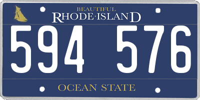 RI license plate 594576