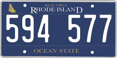 RI license plate 594577
