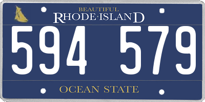 RI license plate 594579