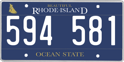 RI license plate 594581