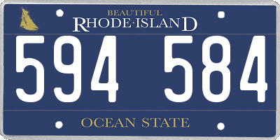 RI license plate 594584