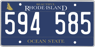 RI license plate 594585