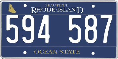 RI license plate 594587